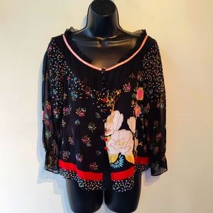 Twinkle By Wenlan Silk Chiffon Blouse 10